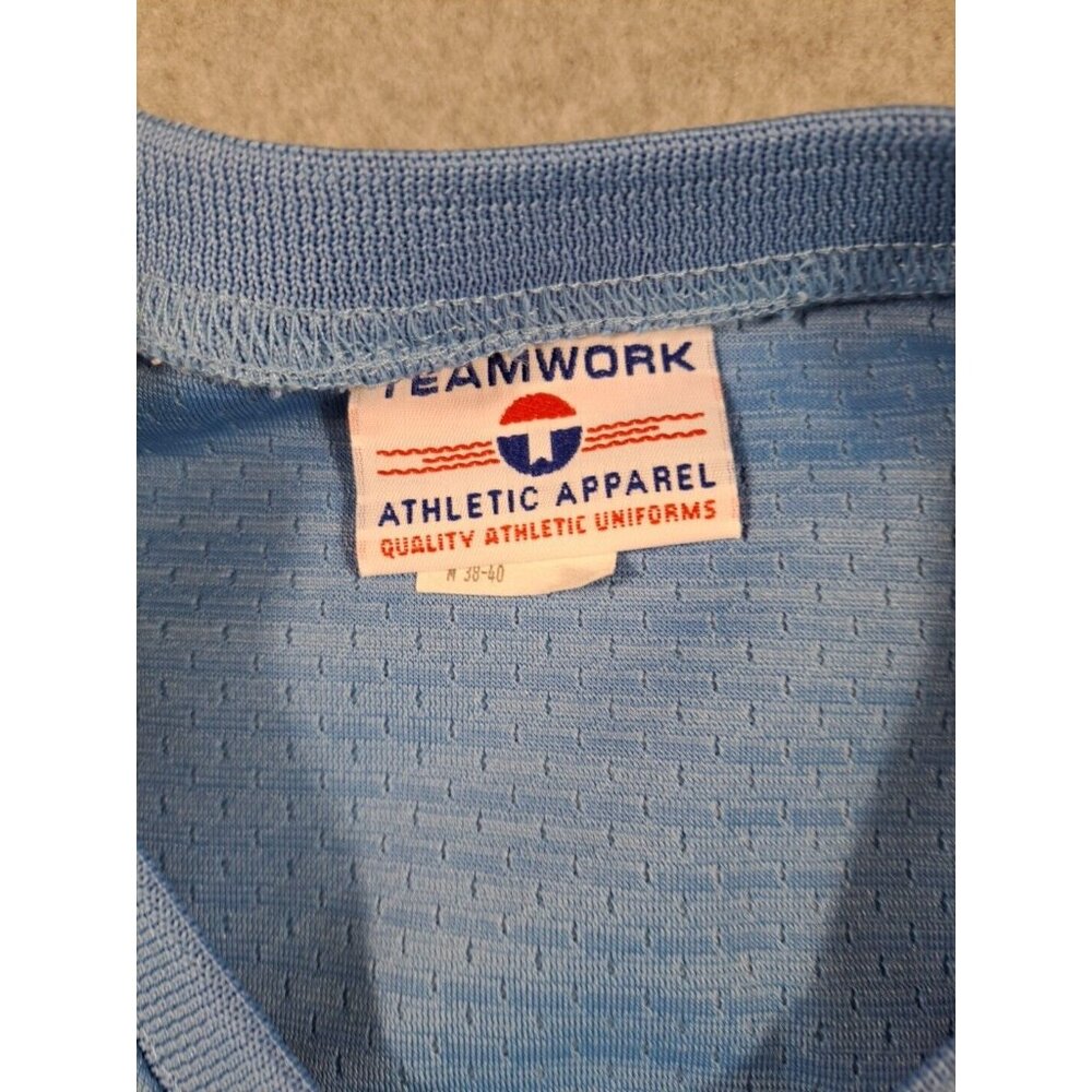 Teamwork Athletic Football Jersey Adult M 38-40" Mesh Blue‎ Blank USA Blokecore - Picture 2 of 6
